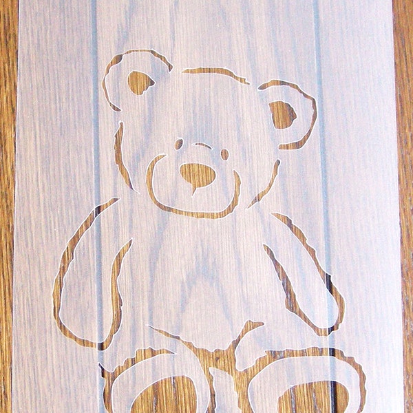 A5 Teddy Bear Stencil Mask Reusable PP Sheet for Arts & Crafts, bricolage