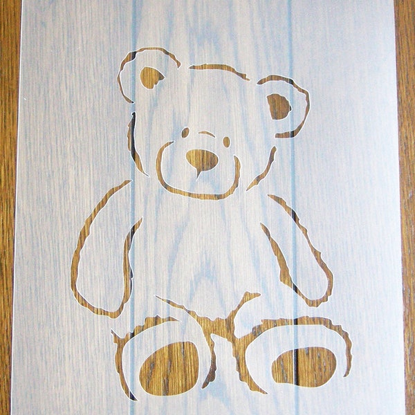 Teddy Bear Stencil Mask Reusable PP Sheet for Arts & Crafts, bricolage