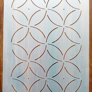 サークルキルティング刺し子ステンシルマスク再利用可能なPPシートアート＆クラフト用