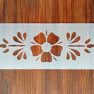Plantilla de borde floral reutilizable para mascarilla, hoja de PP para manualidades y manualidades
