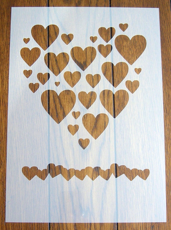 Heart Stencil Set for Gelli Plate Printing