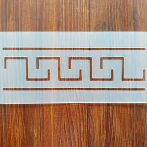 Greek Key Border Quilting Stencil Mask Reusable PP Sheet for Arts & Crafts, DIY