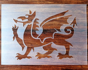 Welsh Dragon Stencil Mask Reusable PP Sheet for Arts & Crafts