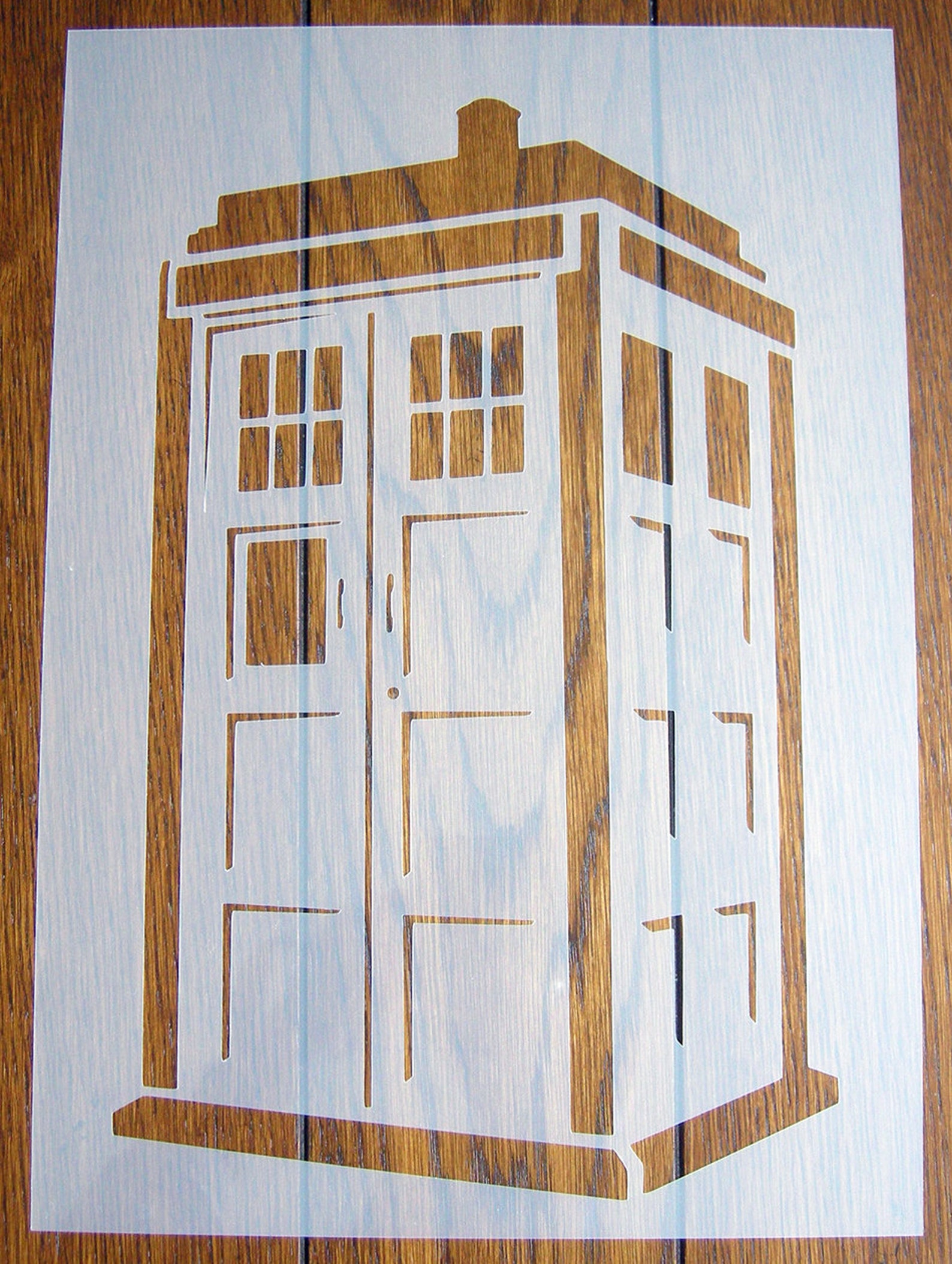 DOCTOR WHO TARDIS Police Box A5 Stencil Mask Reusable Pp Sheet for Arts ...