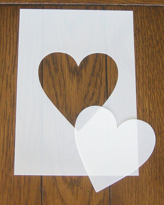 Heart Mask and Aperture Reusable Stencil 350 micron PP for Arts Crafts & DIY 