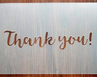 Thank you! A5 Stencil Reusable PP Sheet for Arts & Crafts, DIY
