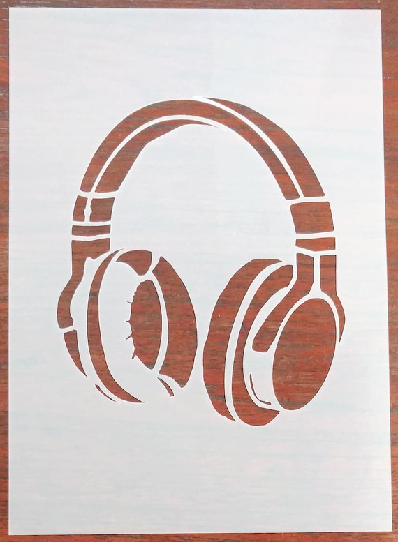 Headphones Stencil Mask Reusable PP Sheet for Arts & Crafts Etsy