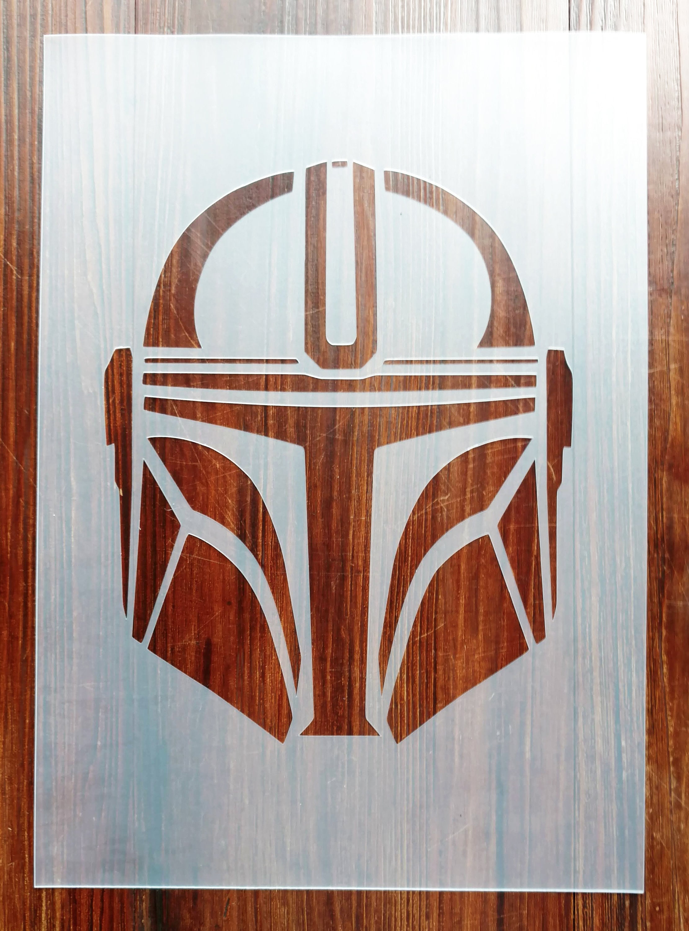 the mandalorian star wars stencil mask reusable pp sheet for etsy