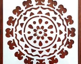 Pochoir de peinture à pois réutilisable à motif de mandala rond Mylar pour l'artisanat d'art et le bricolage