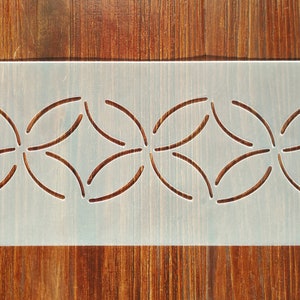 Máscara de plantilla para acolchar con borde de círculos Hoja de PP reutilizable para artes y manualidades, bricolaje