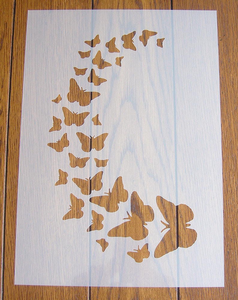 Butterfly Stencil Mask Reusable PP Sheet for Arts & Crafts image 1