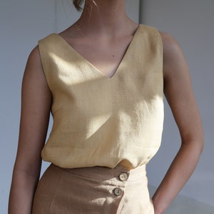Summer casual linen top with half sleeve for women J009-6 Summer casual linen top with half sleeve for women J009-6