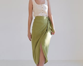 Linen skirt FIONA, Long linen wrap skirt,  Maxi linen skirt, Maxi wrap skirt, Linen wrap skirt, Linen maxi skirt, Natural linen skirt