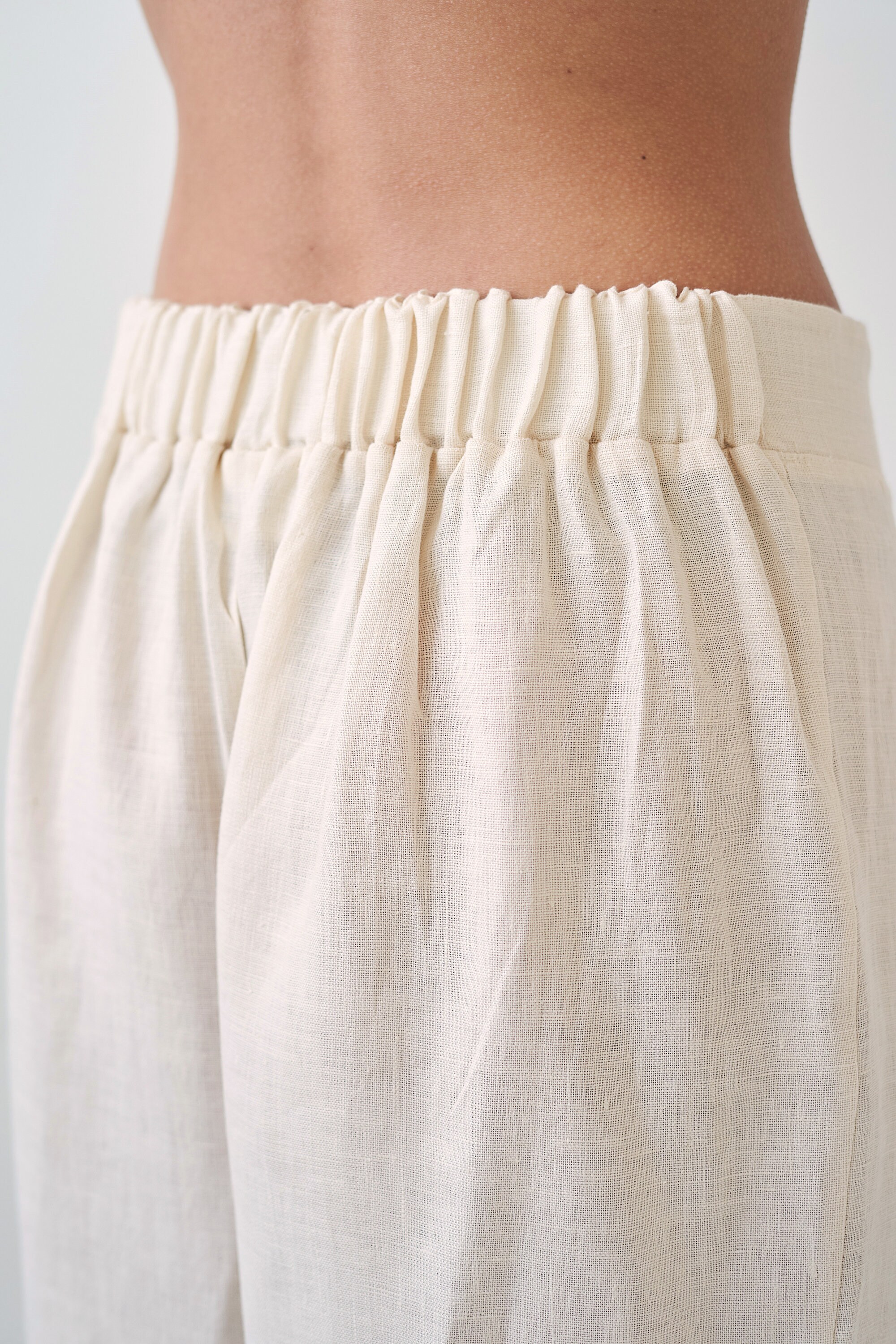 Linen Pants RILEY, Linen Crop Pants, Summer Linen Pants, Relaxed