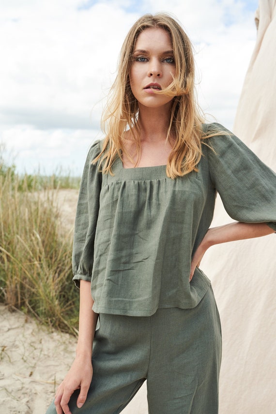 Blouse met vierkante hals sale