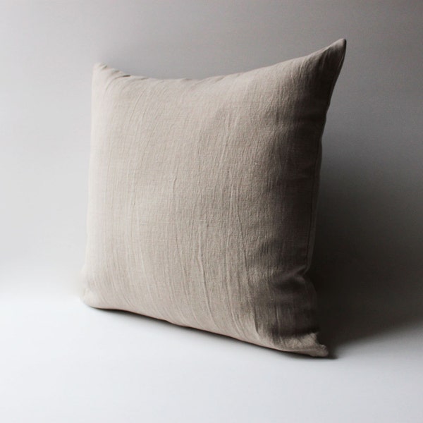 Grey Linen Pillow Etsy