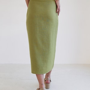 Linen skirt FIONA, Long linen wrap skirt, Maxi linen skirt, Maxi wrap skirt, Linen wrap skirt, Linen maxi skirt, Natural linen skirt image 6