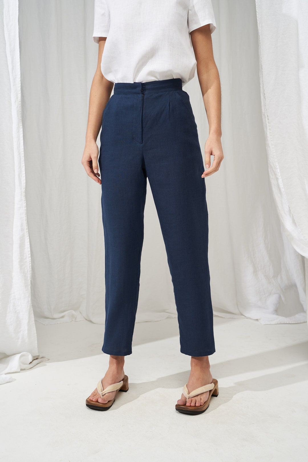 Couture Luxe Linen Tapered Pants main image 1