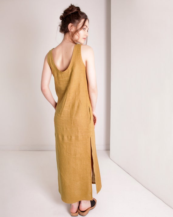 Linen Dress ASTRID Linen Tank Dress ...