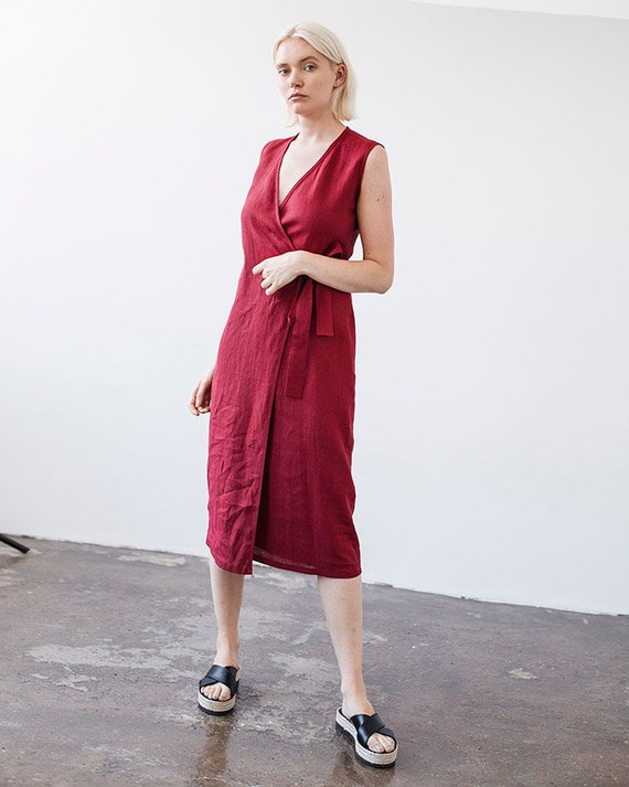 calf length wrap dress