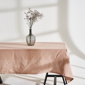 Softened Linen Tablecloth: Handmade with Mitered Corners