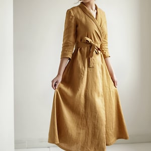 0600~Openwork MARLENA A-Line Maxi Dress with Draped Details on the Sleeve main image 1