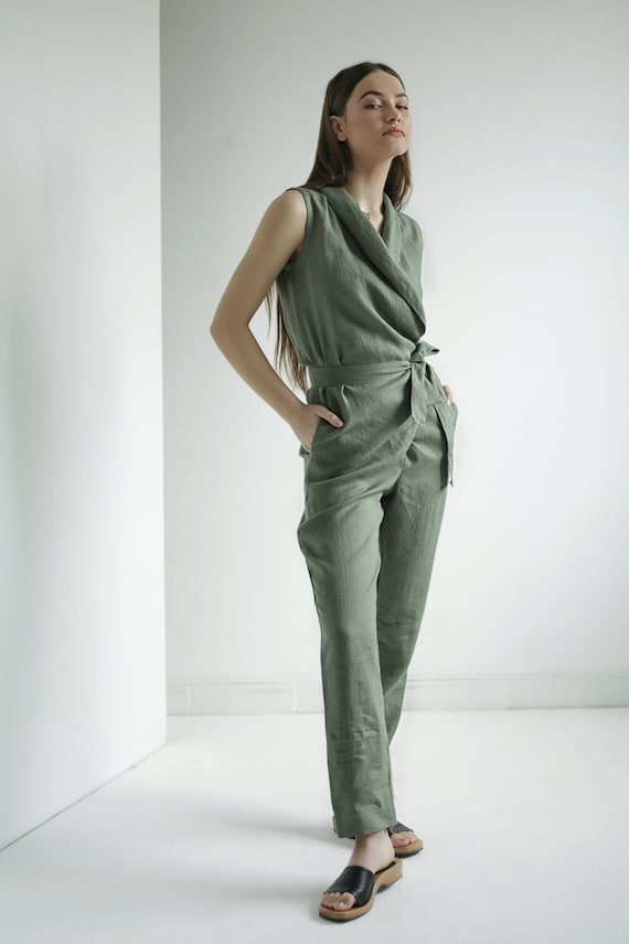 linen pantsuit