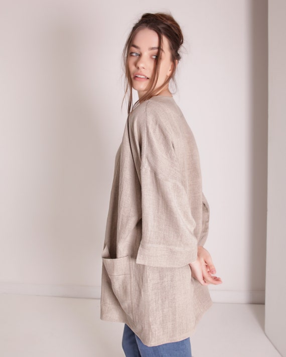 Linen Cardigan DEVONNE Long Linen Cardigan Linen Cardigan - Etsy