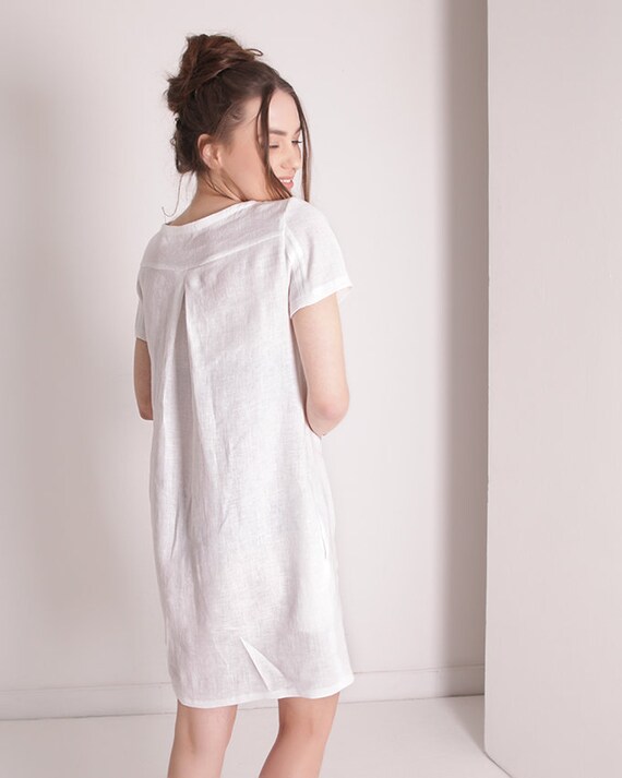 tailored linen dress