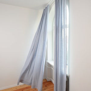 Linen Curtain Panels (Set of 2): Handmade Semi-Sheer Rod Pocket Curtains
