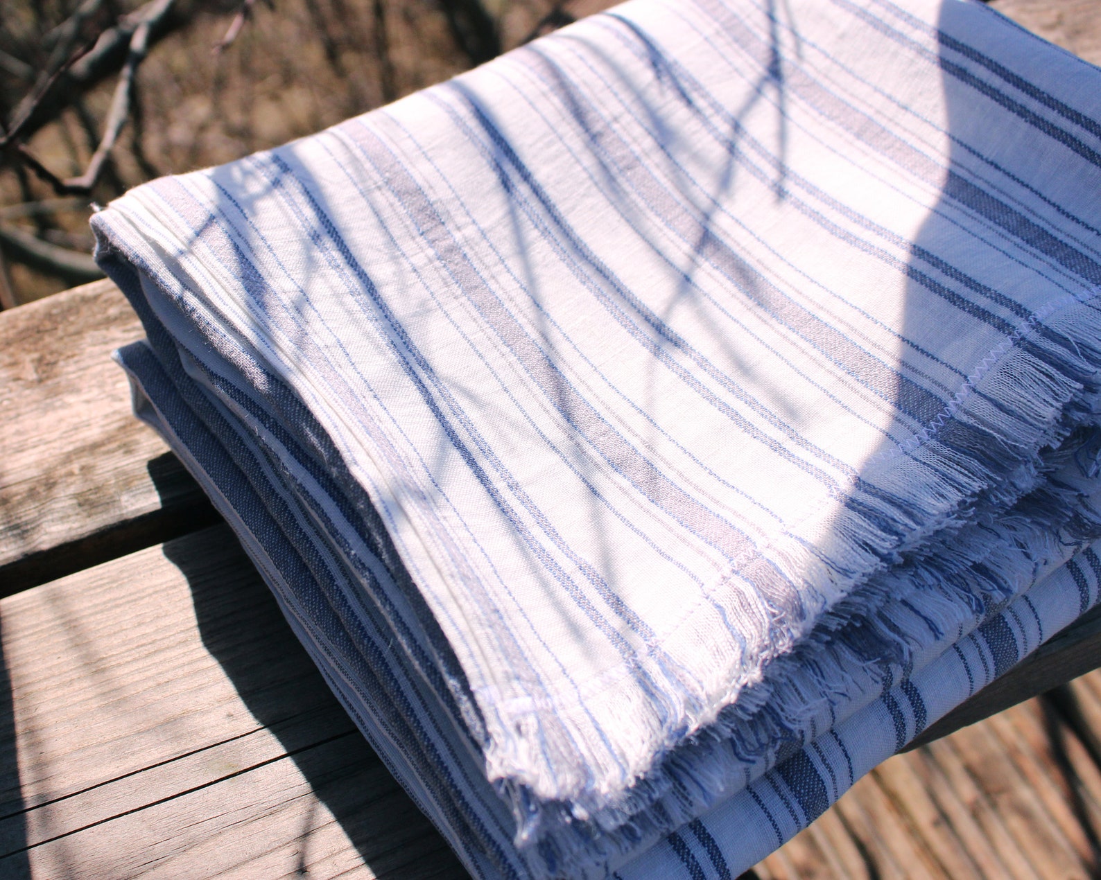 Softened Linen Beach Throw LAGOON Linen Throw Blanket Etsy