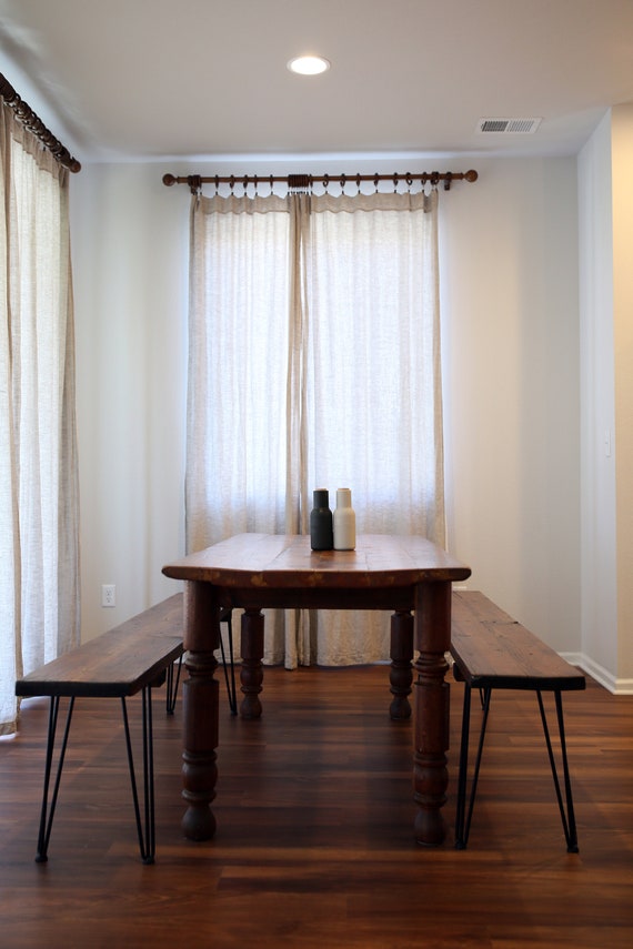 Clair Rideaux De Lin Gris Panneau De Rideau Gris Longueur Sur Mesure Rideaux Gris Rideaux De Lin Naturel Rideaux Lin Panneaux De Fenêtre Lin