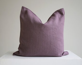 Softened linen pillow cover,  Linen pillow cases available in 27 colors , Linen throw pillow, Natural pillow case, Handmade pillow cover