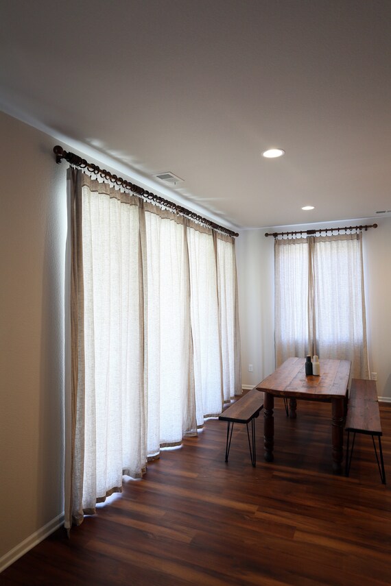 Clair Rideaux De Lin Gris Panneau De Rideau Gris Longueur Sur Mesure Rideaux Gris Rideaux De Lin Naturel Rideaux Lin Panneaux De Fenêtre Lin