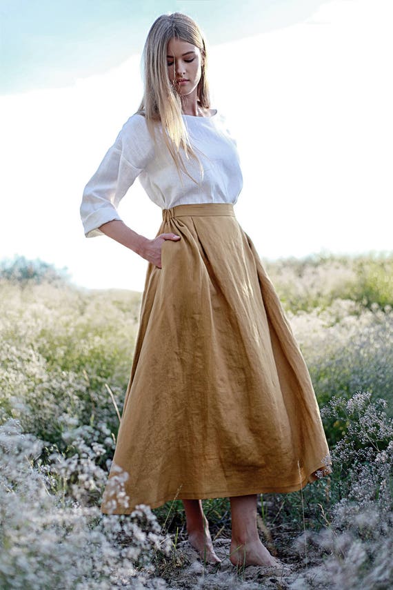 linen skirt