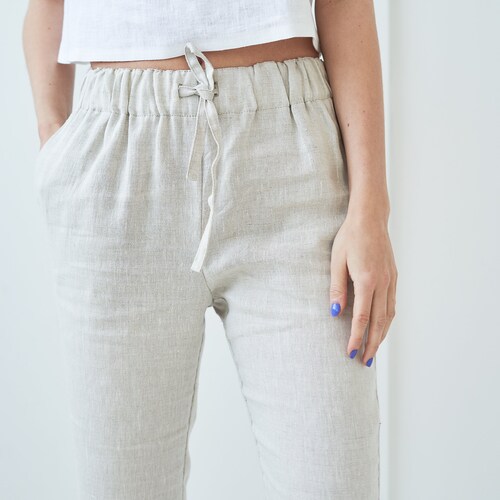 Pants KAIA Linen Drawstring Pants 