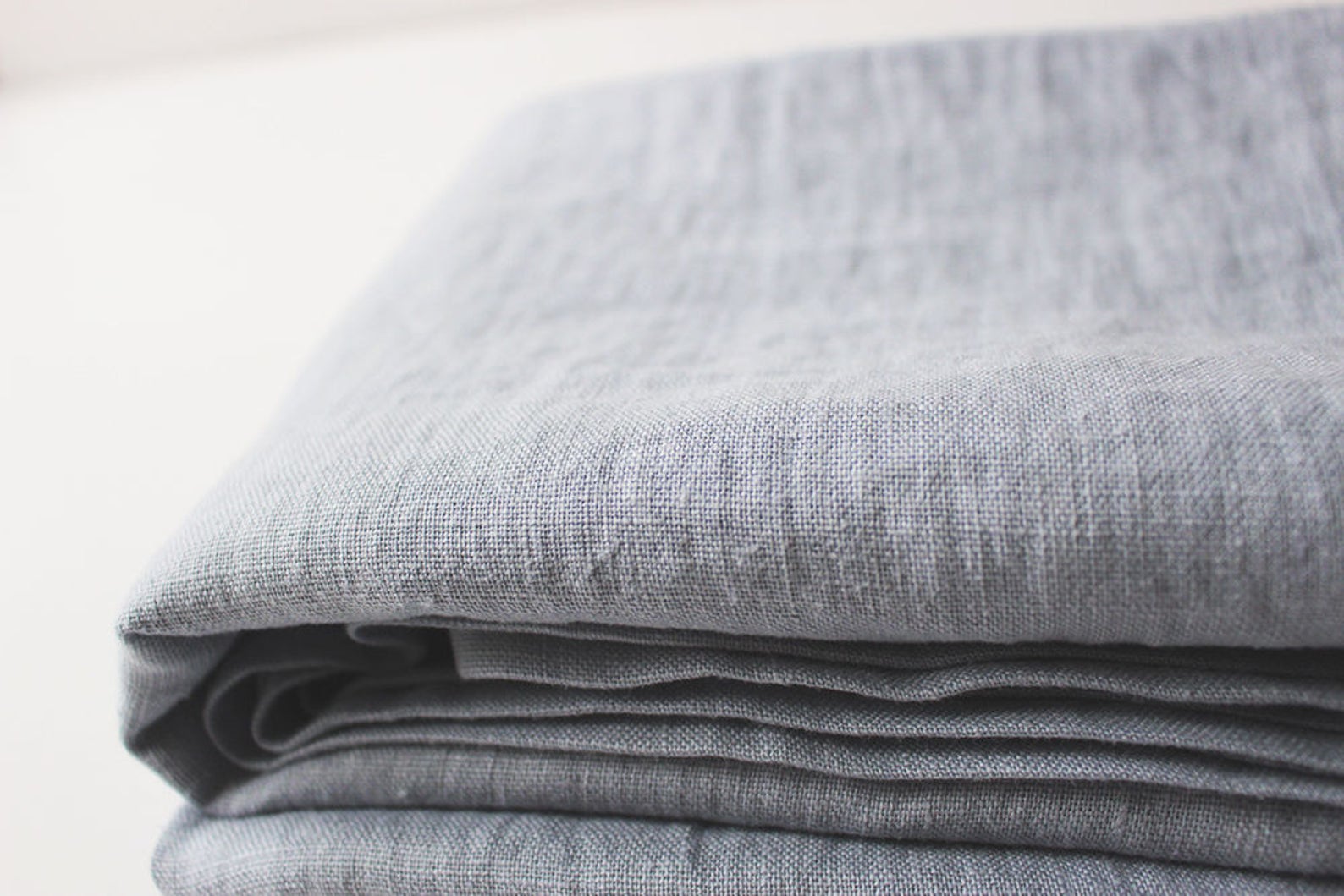 Bluish Grey Softened Linen Throw Linen Throw Blanket Light Etsy