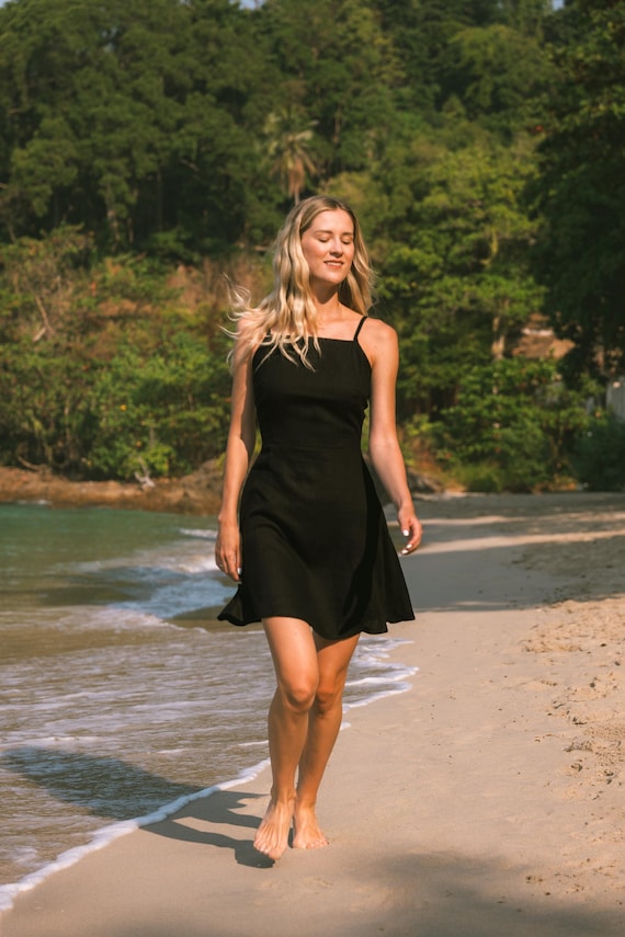 Linen Skater Dress CASSIDY: Handmade Mini Summer Dress