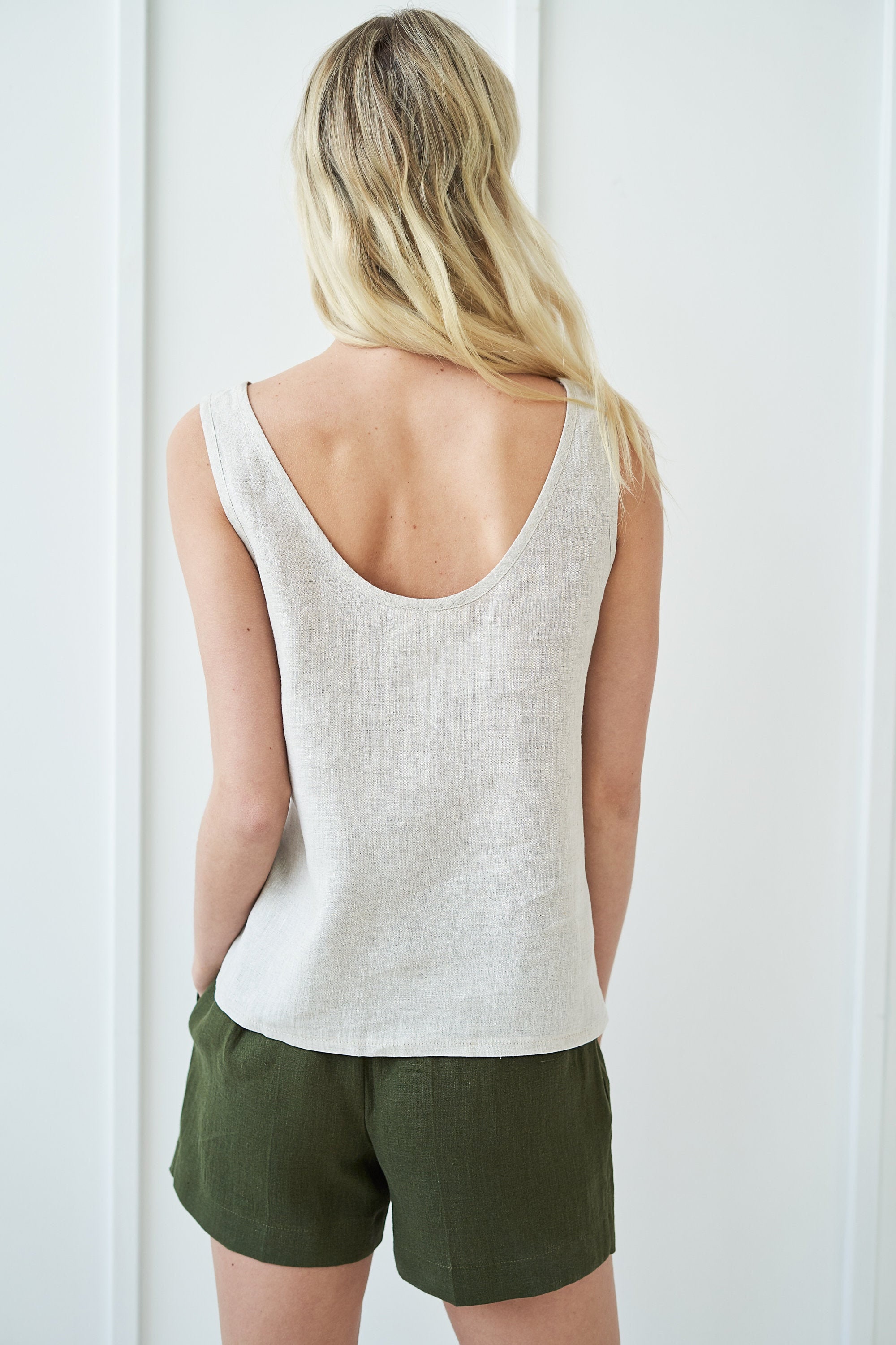 Natural Linen Tank LEIGH Linen Tank Top Tank Tops for Woman Etsy