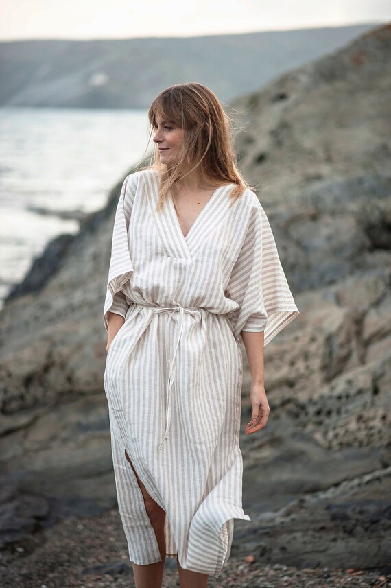 linen caftan dress