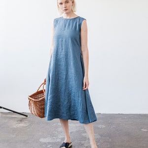 Linen Dress CHLOE Linen Maxi Dress With Belt Long Linen - Etsy