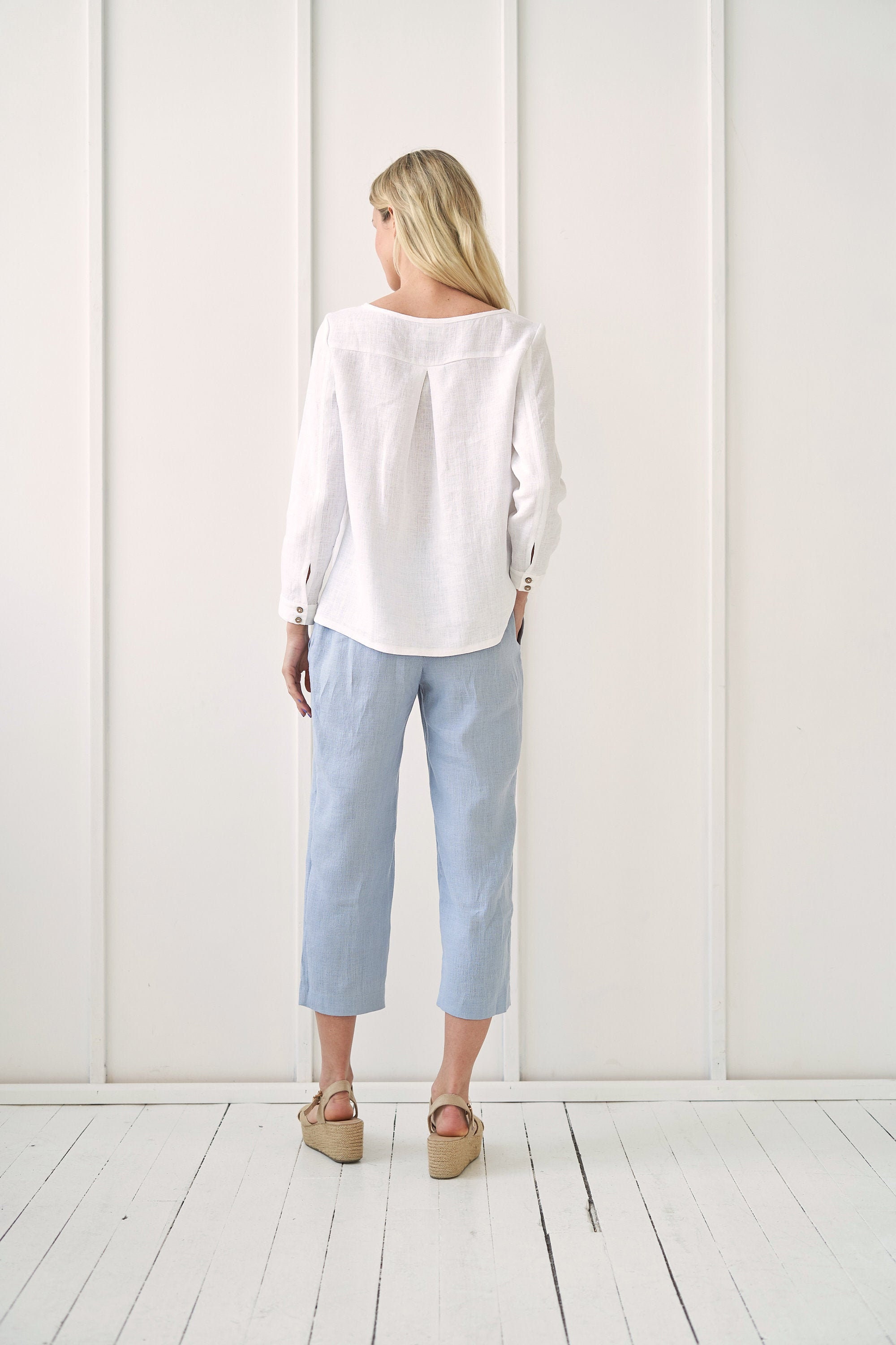 Linen Shirt Long Sleeves CYNTHIA Linen Shirt Women Shirts - Etsy