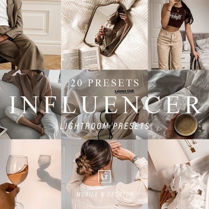 20 INFLUENCER PRESETS bundle, Desktop Presets, Lightroom Mobile Presets, Instagram Filter, Influencer Blogger Lifestyle Presets, Aesthetic