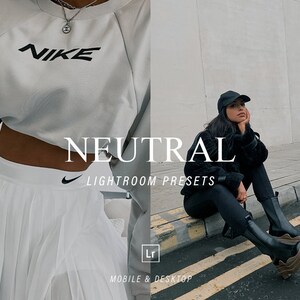 5 Neutral Filter Preset, No Filter Lightroom, Ig Selfie Presets Filters, Retouch Clean Desktop Filter, White Tone Lifestyle Airy Presets