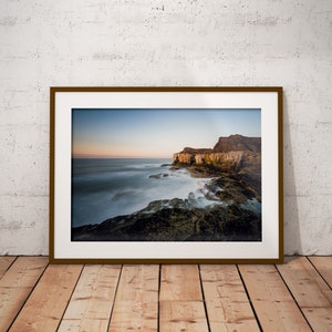 Sunset at Flamborough Head - Print and Canvas