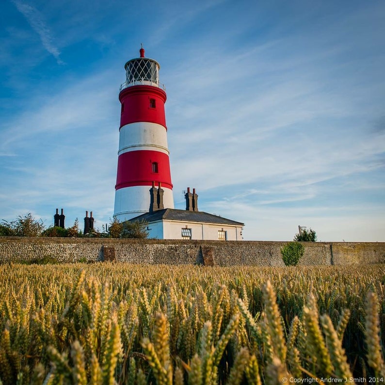Happisburgh Lighthouse square Print and Canvas Etsy