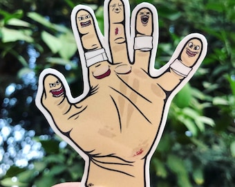 Rock Climbing Hand Sticker