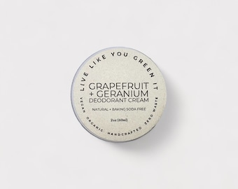 Natural Deodorant | Grapefruit & Geranium | Women's Favorite