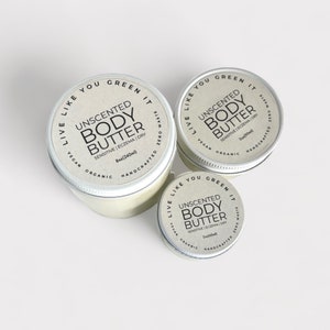 Körperbutter | Unparfümiert für empfindliche Haut + Ekzem Relief | Beste Feuchtigkeitscreme für trockene Haut