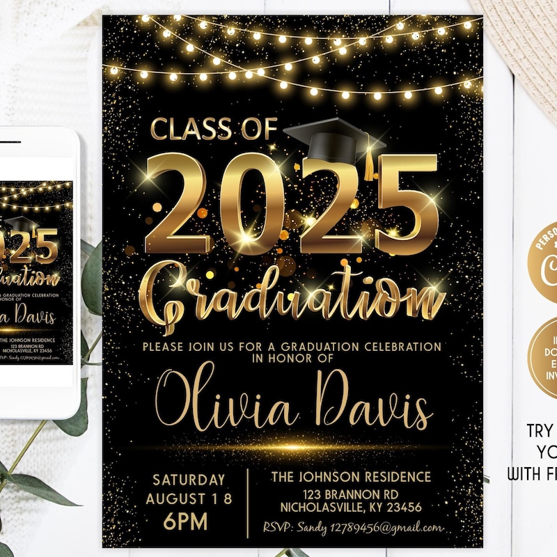 2025 Graduation Invitations Etsy